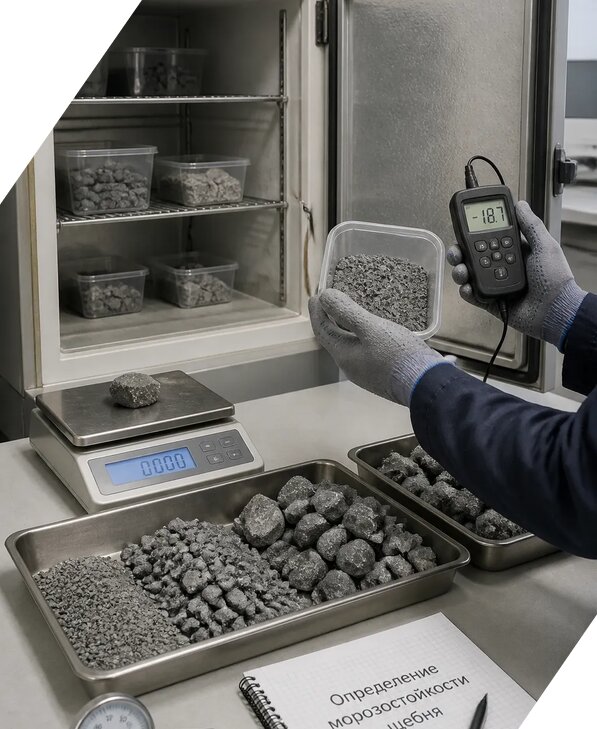 Определение морозостойкости щебня в Губкине от 3555 р. | ЭкспертизаРоссия