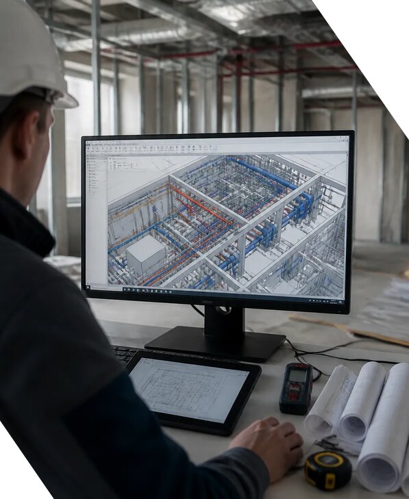 Создание BIM модели инженерных сетей для объектов в Губкине